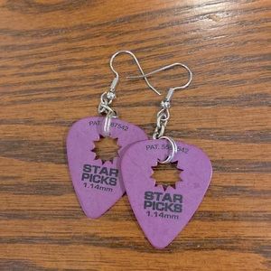 Guitar pic earrings!
